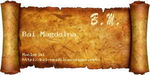 Bai Magdolna névjegykártya