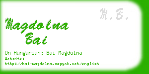 magdolna bai business card